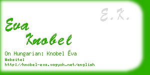 eva knobel business card